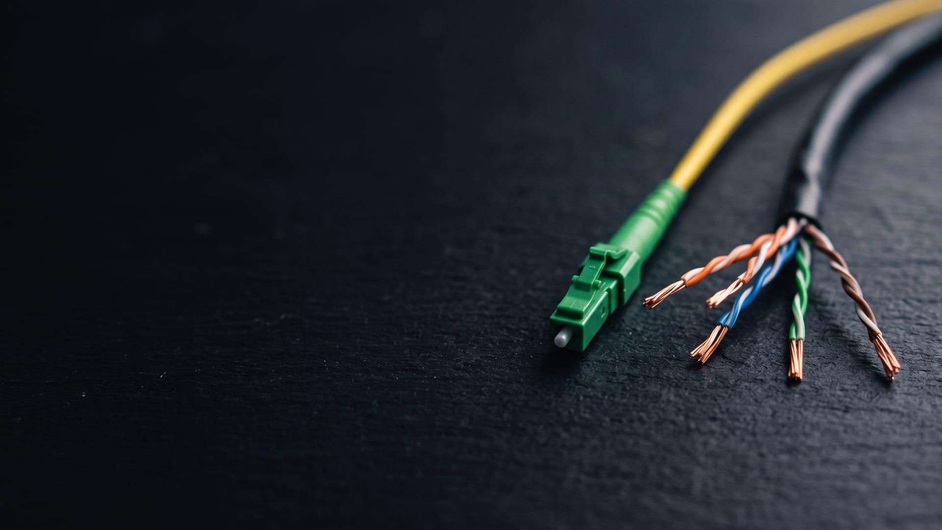 Strukturierte Netzwerkverkabelung mit Kupferkabel und Patchpanel im Unternehmen