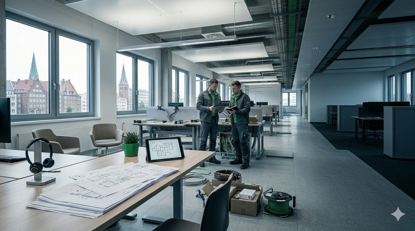 baconnect Netzwerktechniker im Einsatz als Subunternehmer für ein Systemhaus
